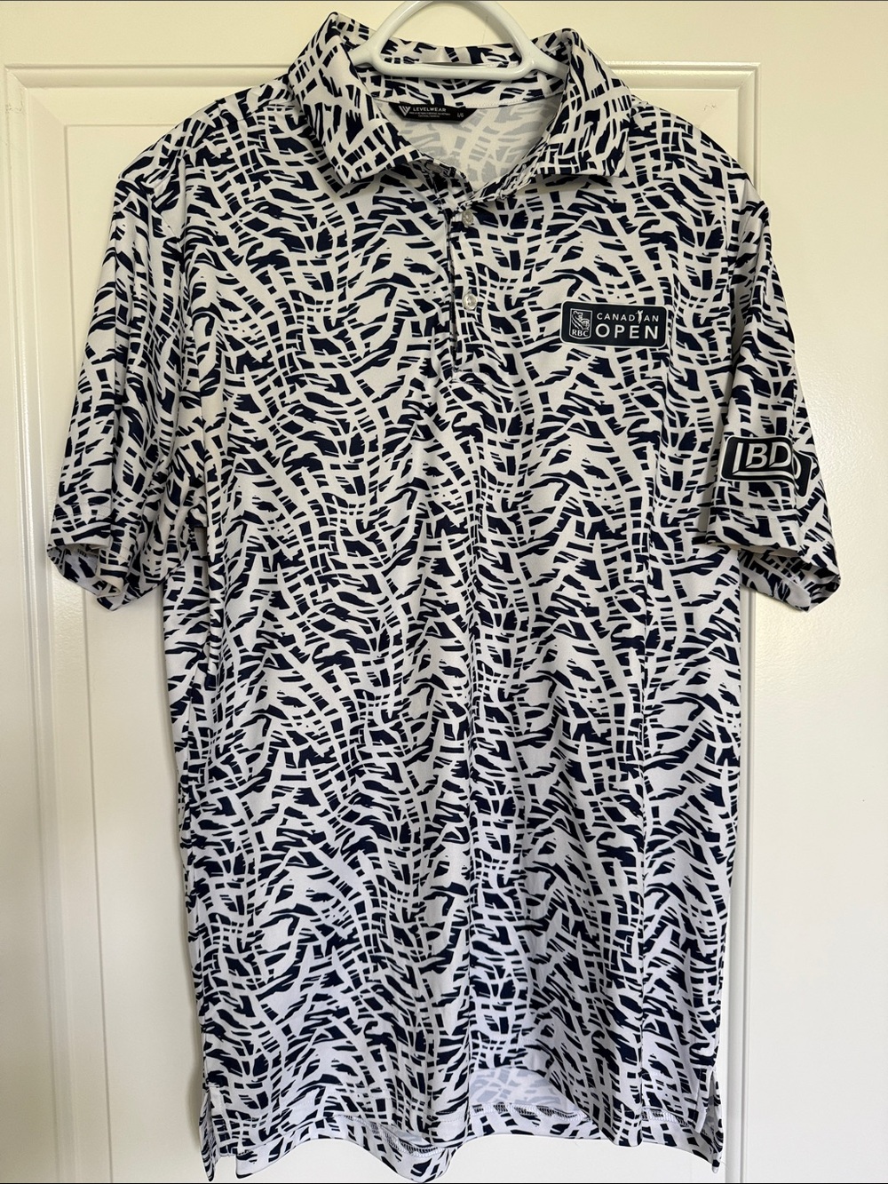 Levelwear Navy & White Men’s Golf Shirt Canadian Open
